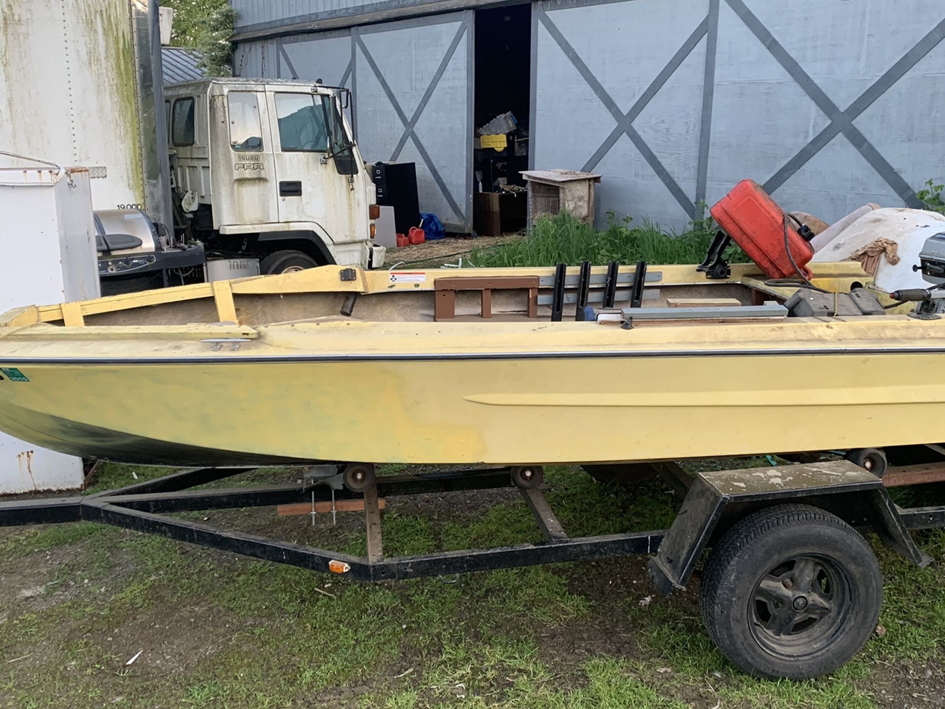 14 Foot Fishing Boat With 2 Motors