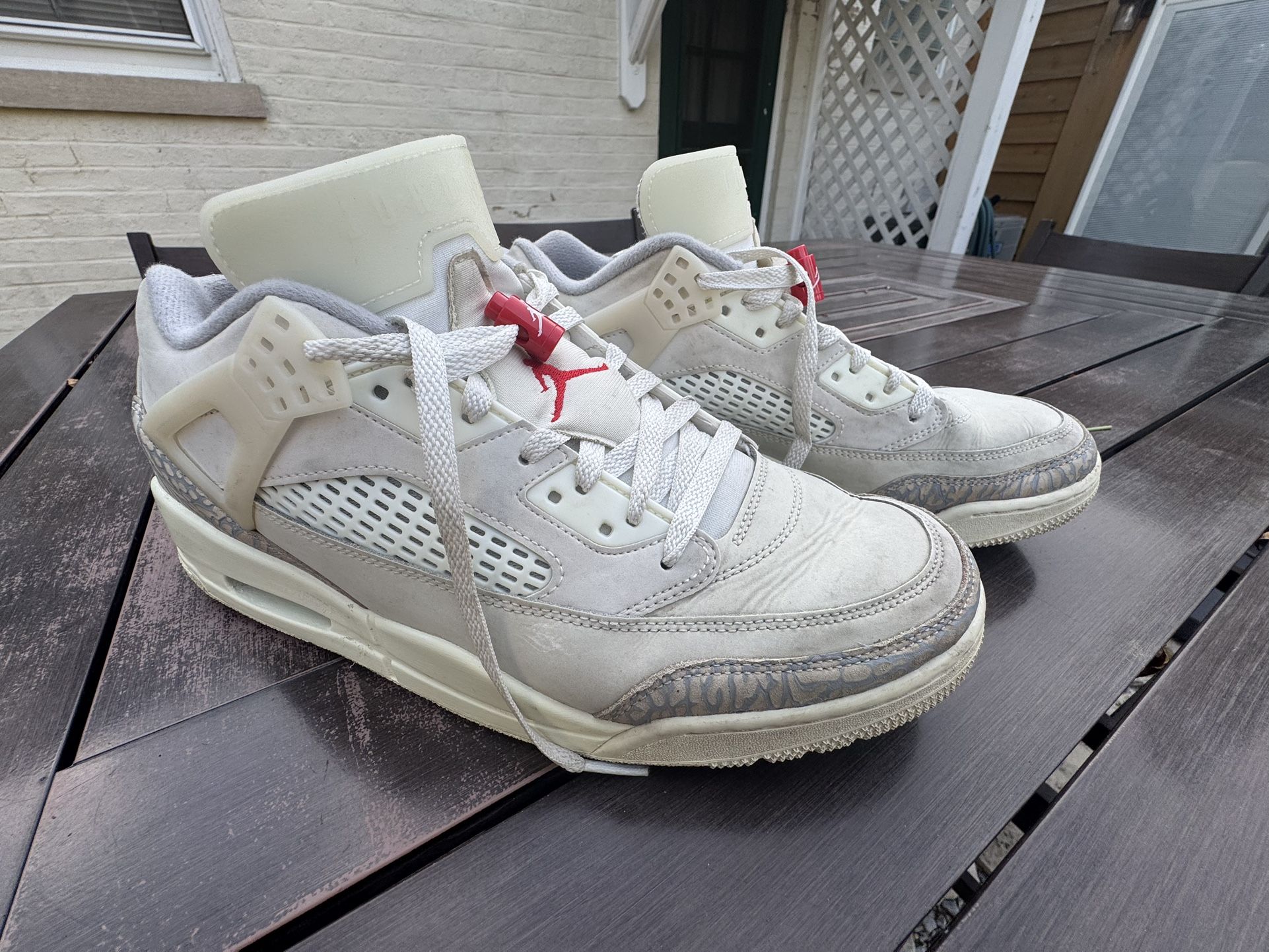 Jordan Size 12 - Jordan AIR Spizike Low Coconut Milk Sport Sneakers Mens FQ1759-100 -used condition