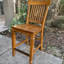 Brown Wooden Stool Chair 