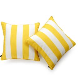 2 Pack Of Decorative Throw Pillow Cover ONLY Indoor Outdoor Water Resistant