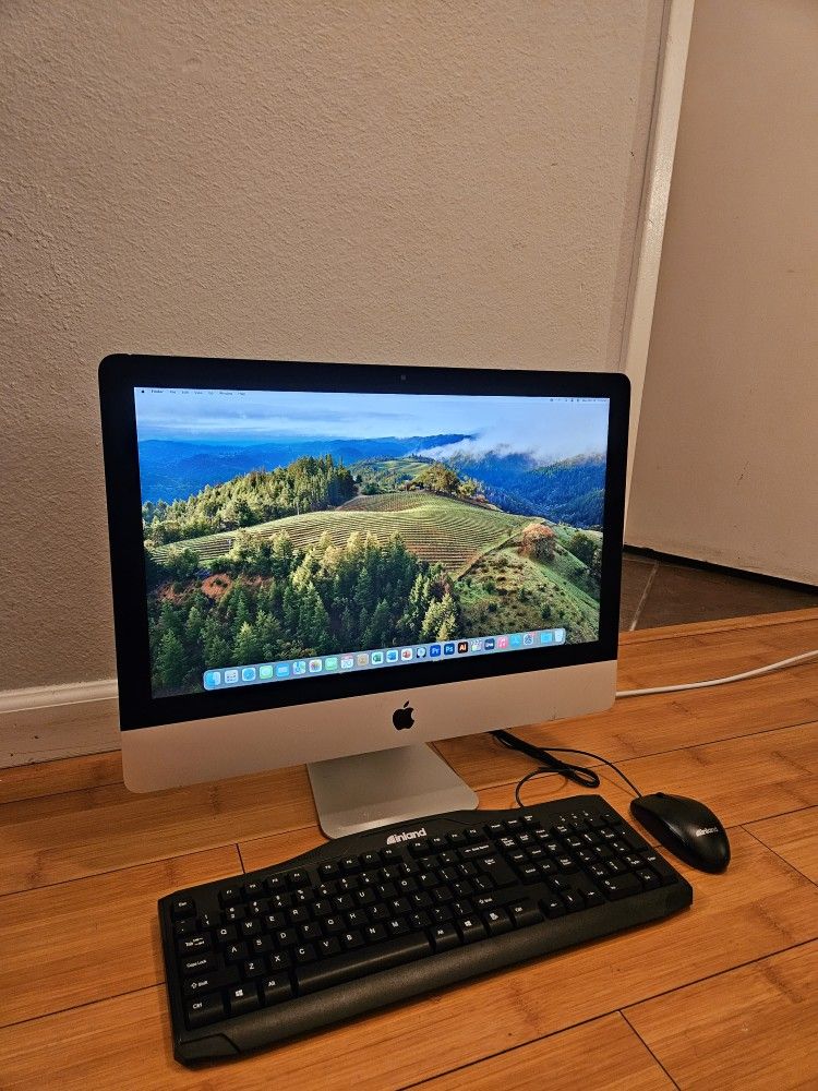 22in imac core i3 8gb ram 256gb ssd, logic pro finalcut, Adobe, Ms office, keyboard or best offers