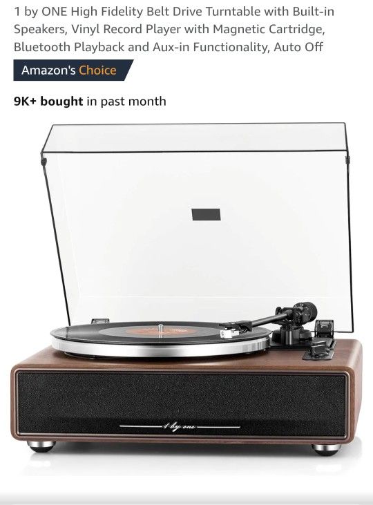 1 By ONE Hi Fidelity Turntable