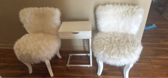 Fluffy chairs value 150 each