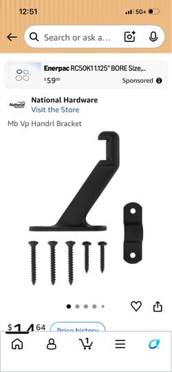 National Hardware Handrail Bracket with Screws