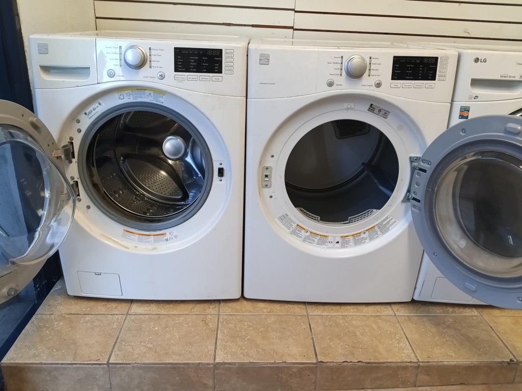 SET WASHER AND DRYER WHITE KENMORE 🆓️FREE DELIVERY 🆓️ SIDE BY SIDE - STACKABLE 
