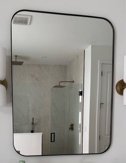 30” x 40” Black Framed Vanity Mirrors – 4 Available