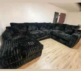Brand new super plush comfy corduroy sectional set
