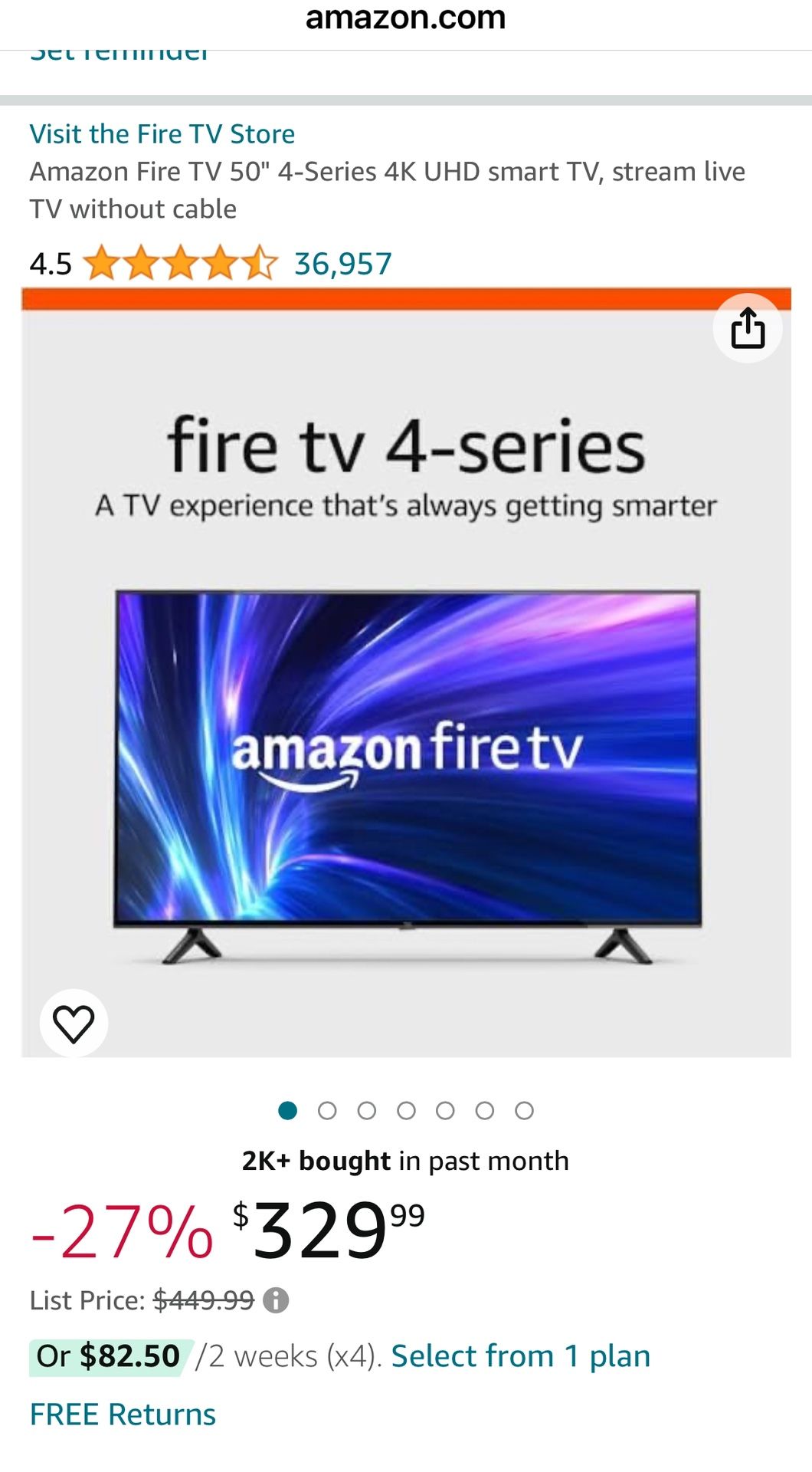 Amazon Fire TV 50”