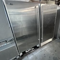 60” Sub Zero Columns Refrigerator And Freezer 