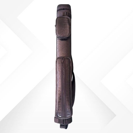 🎱 Premium Faux Crocodile Leather Billiard Pool Cue Hard Oval Deluxe Case – Only $65 🎱