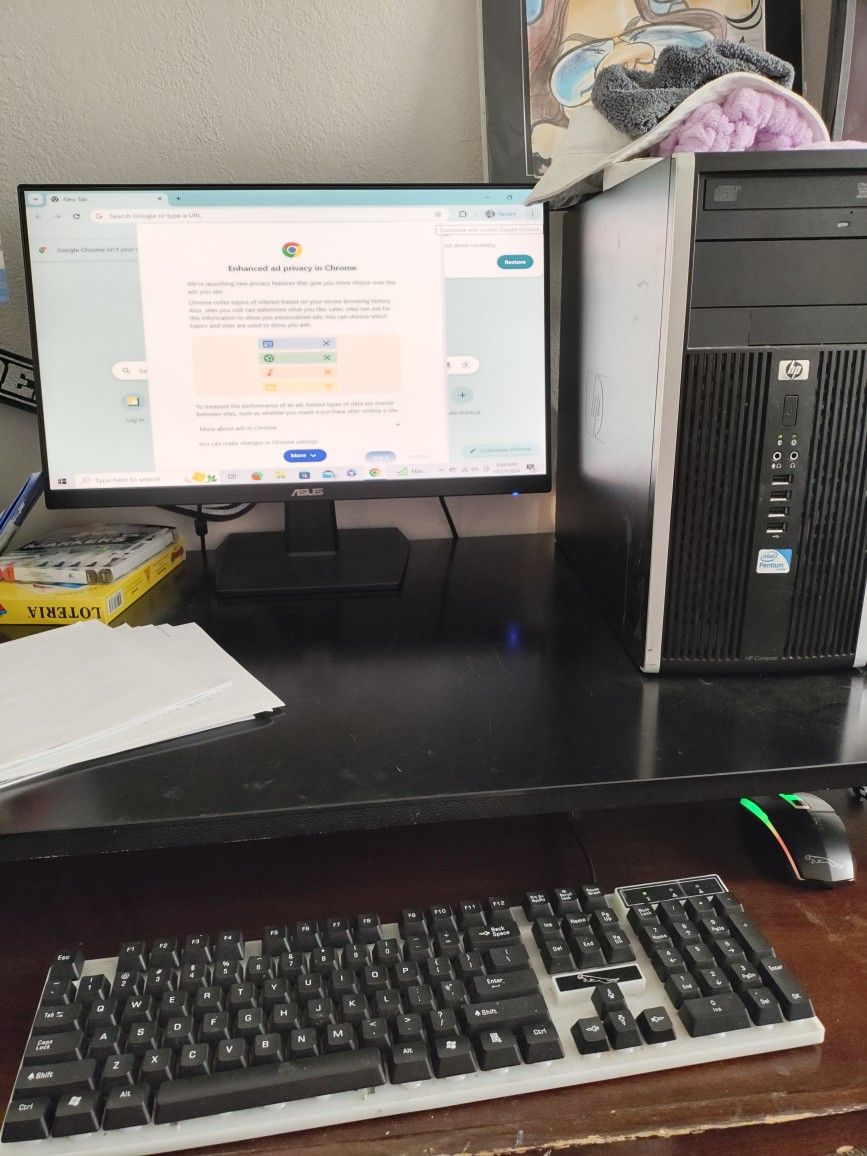 Computer And Desk