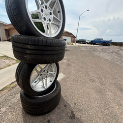 🚗🔥 AC Schnitzer Wheels w/ Continental ExtremeContact Tires – Clean Set! 🔥🚗