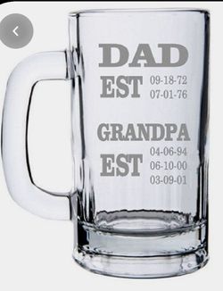 Personalized etched beer mugs