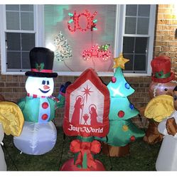 Christmas Inflatables, Set Of 8 (Mid Size 3-4’)