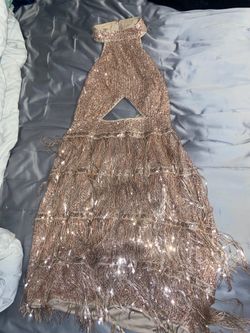 Gold Ruffle Dress!