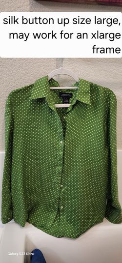 Silk Collared Button Up Blouse