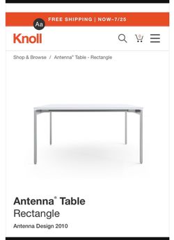 Knoll Antenna confrence table work table metal industrial frame commercial grade high end