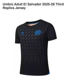 El Salvador Black Jersey Size Xl