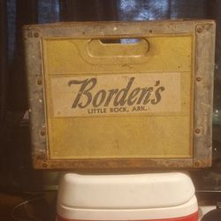 Antique Borden Fiberglass Milk Crate