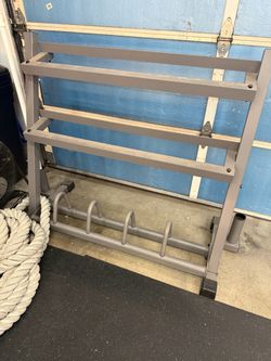 All-In-One Storage Solution, Dumbbells, Weight Plates and Barbells