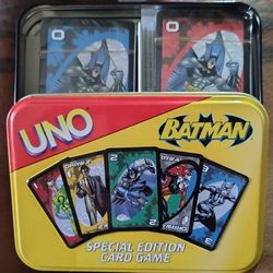 Batman Uno Special Edition Card Game in Collectible Tin