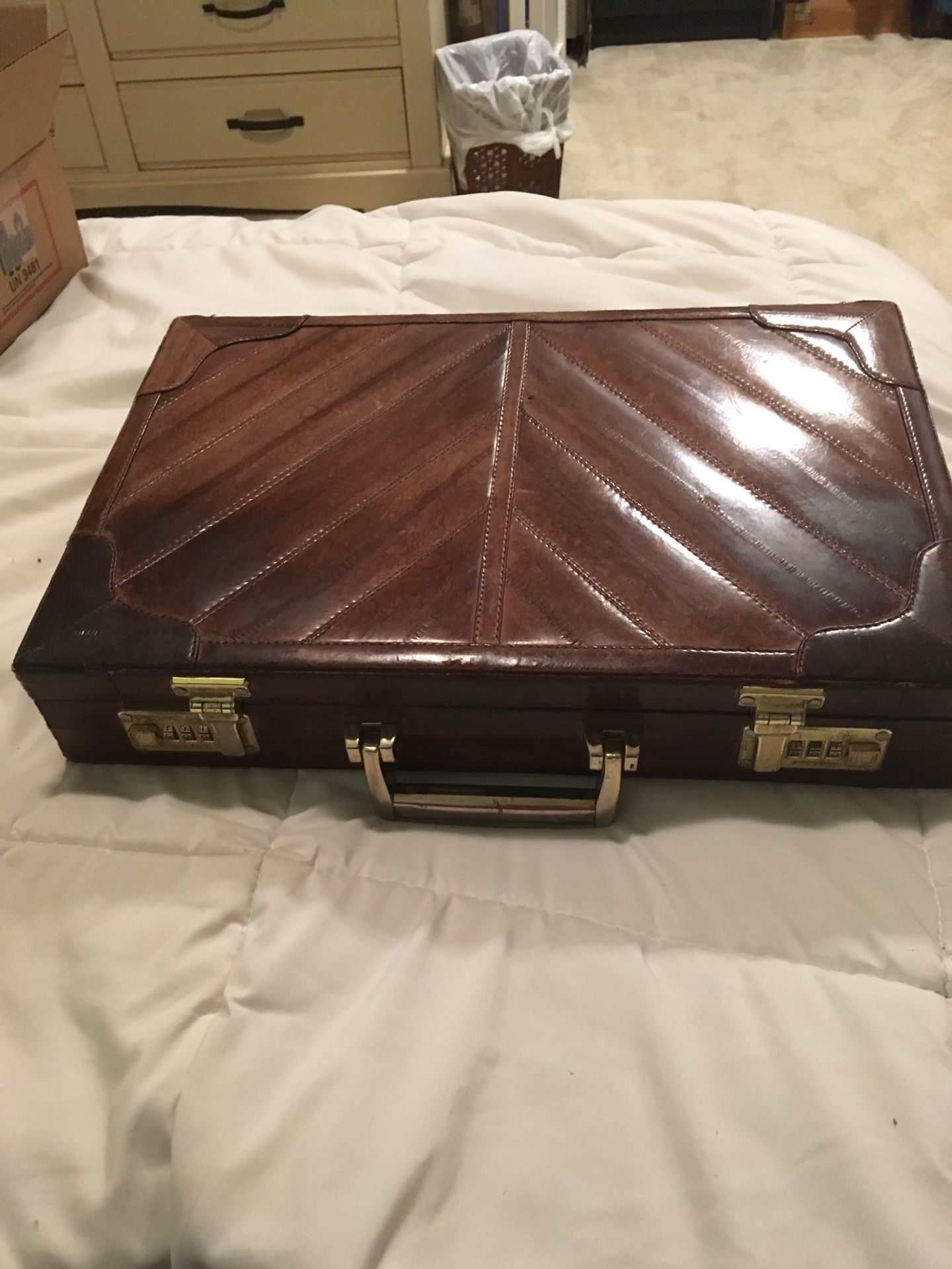 Eel skin Korean briefcase from 1950’s