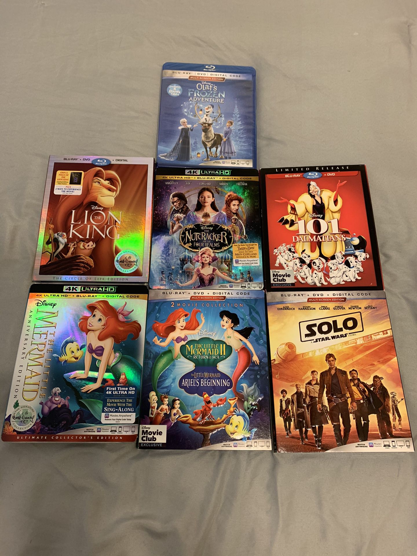 Blu-Ray Disney Movies (New never opened)