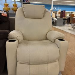 MCombo Cream Recliner/Lift Chair w/Massage & Heat