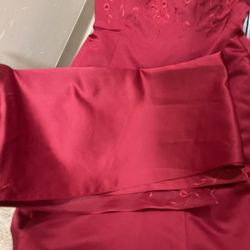 Red Prom Dress With Matching Shawl