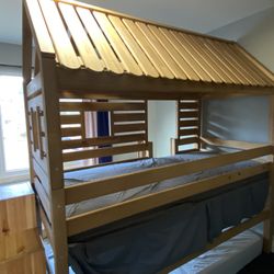 German Kinderspielbett (kid’s Play Bed) And Toy Box/ Dresser