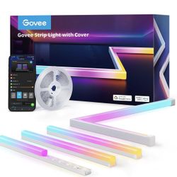 Govee RGBIC LED Strip Lights 16.4ft with Covers, Smart LED Lights for Bedroom Work with Alexa and Google Assistant, LED Diffuser Channel with Srtip Li