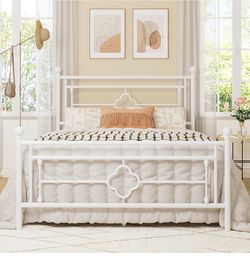 White queen size bed frame LFHHH006