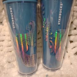 2 Mermaid Starbucks Cups 
