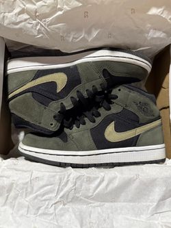 Air Jordan 1 High Olive Green Sneakers