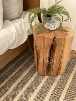 West elm natural tree 2024 stump side table