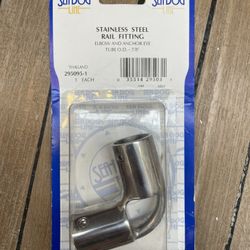 Stainless Steel 7/8” Boat Rail Fitting 90° Elbow