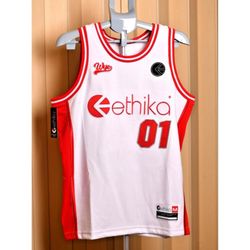 Ethika Familie Basketball Jersey #01 White/Red | Medium | MSRP: $100 NWT