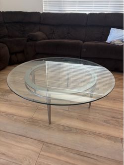 Round glass table