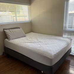 Queen bed mattress + frame