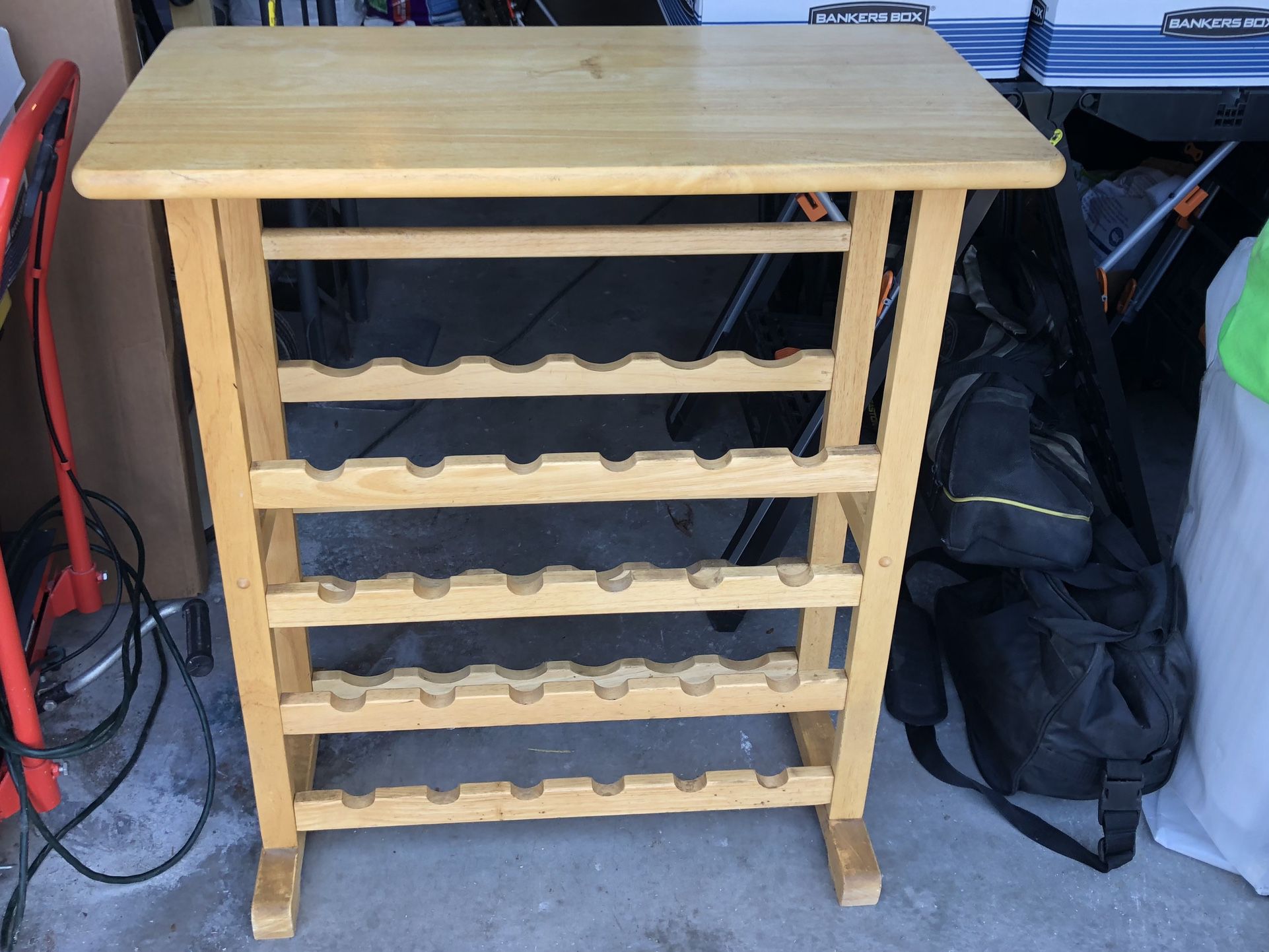 Wooden Wine Rack And Table