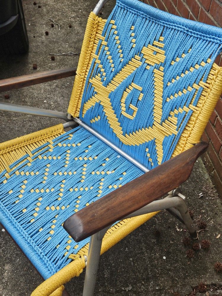 Vintage Mid-century Modern Freemasons Collectible Patio Chair Outdoor Furniture