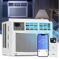 mollie Smart 8000BTU Window Air Conditioner with Wi-Fi Connected, Energy Saving AC Unit with Remote & App Control & Timer Function Ideal for Medium Ro