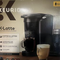 Keurig K-Latte K-Cup Coffee Maker - Black (with Cold Foam Maker)
