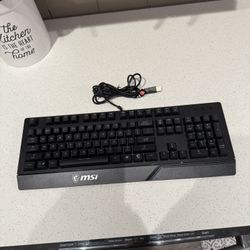 MSI Vigor GK30 RGB Gaming Keyboard, 6-Zone RGB Lighting, Water Repellent & Splash-Proof, Mechanical