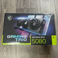 New MSI Gaming Trio OC NVIDIA GeForce RTX 5080 16GB GDDR7 HDMI/DP 12V-2x6
