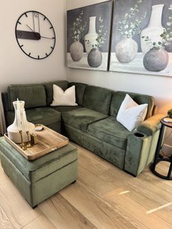 Sofa Bed, L-Shape with Ottoman
