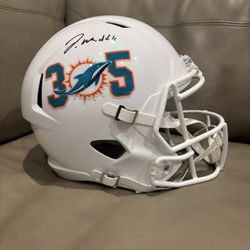 Jaylen waddle signed replica helmet