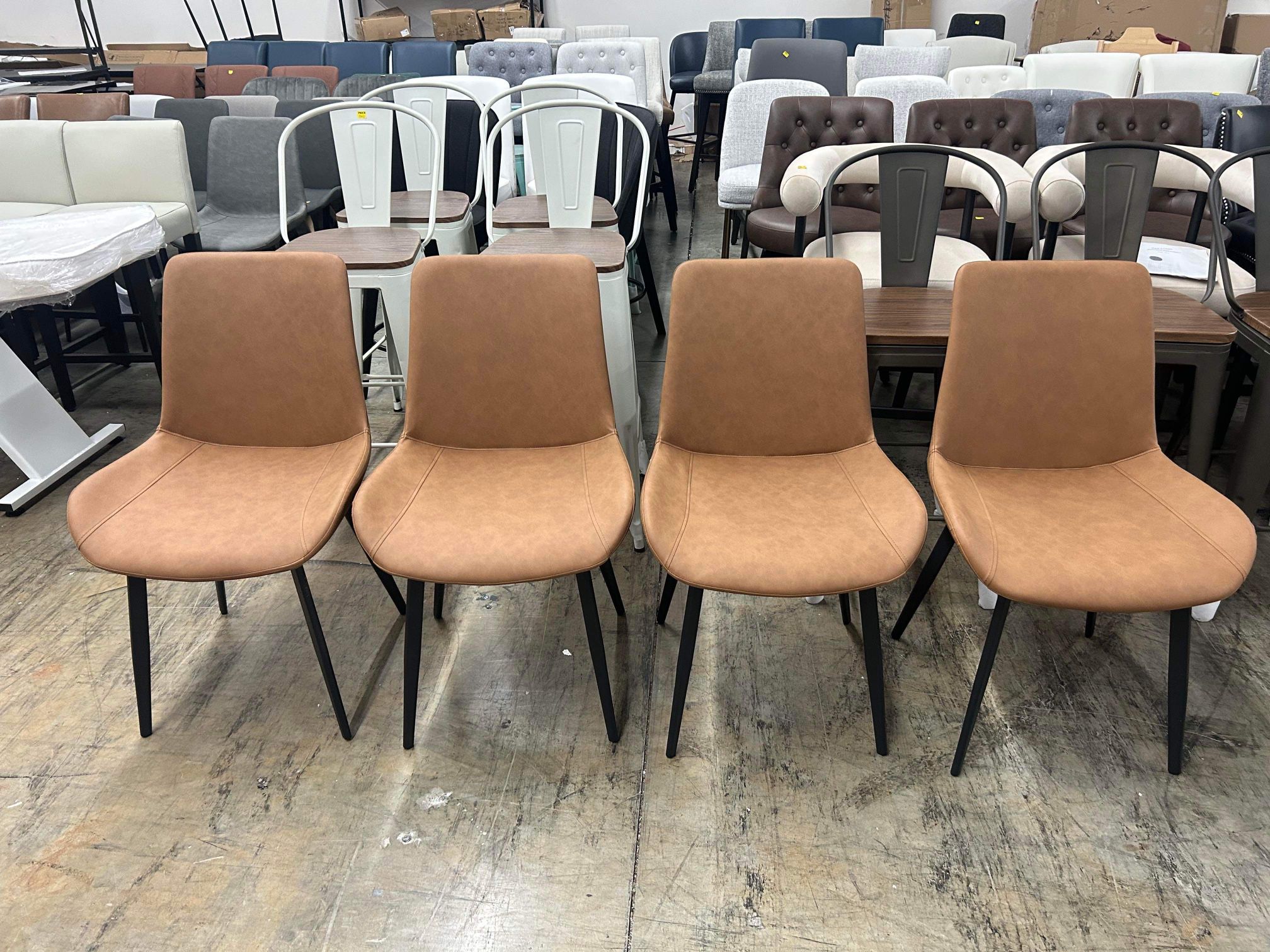 Dining Chairs Set of 4, Modern Kitchen Dining Room Chairs, Upholstered Dining Accent Side Chairs(one chair with damage on back)