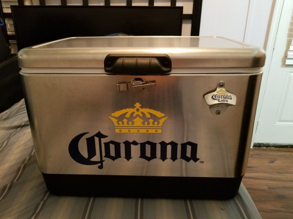 CORONA STAINLESS STEEL ICE CHEST COOLER BRAND NEW!!!
