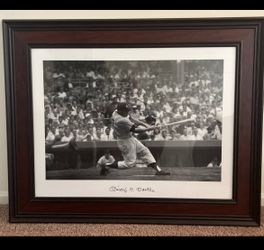 New York Yankees Mickey Mantle b/w print